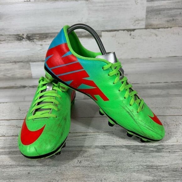 Nike Men's Rare Mercurial Vapor IX FG 555605 380 Green Blue Soccer Cleats US 8 - Picture 6 of 8